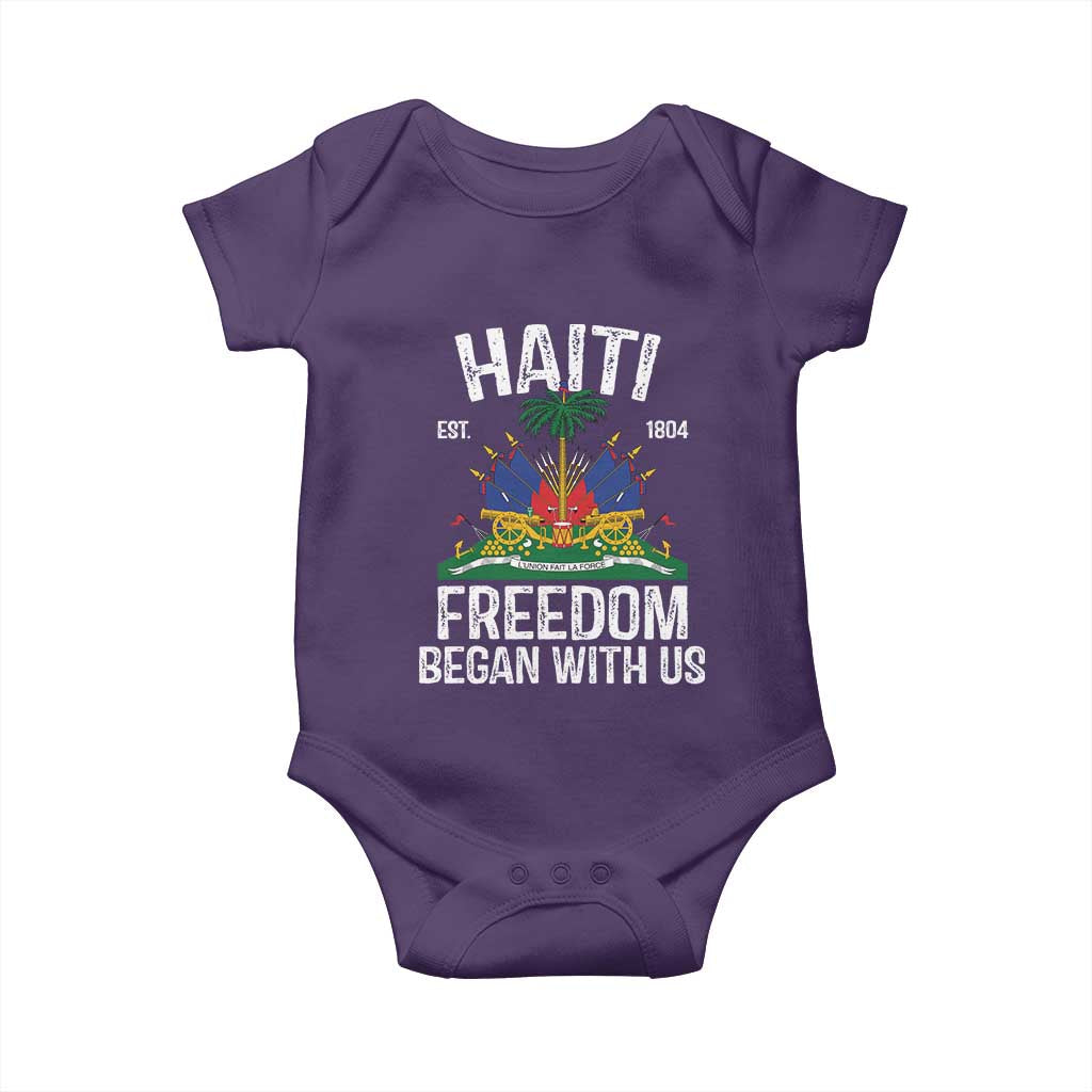 Haiti Freedom Began With Us Baby Onesie Haitian Flag Day