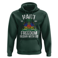 Haiti Freedom Began With Us Hoodie Haitian Flag Day