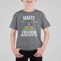 Haiti Freedom Began With Us T Shirt For Kid Haitian Flag Day
