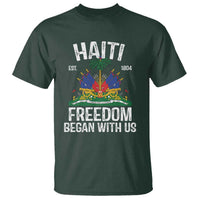 Haiti Freedom Began With Us T Shirt Haitian Flag Day
