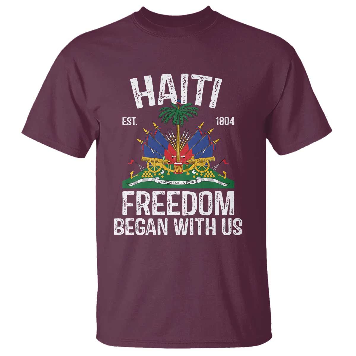 Haiti Freedom Began With Us T Shirt Haitian Flag Day