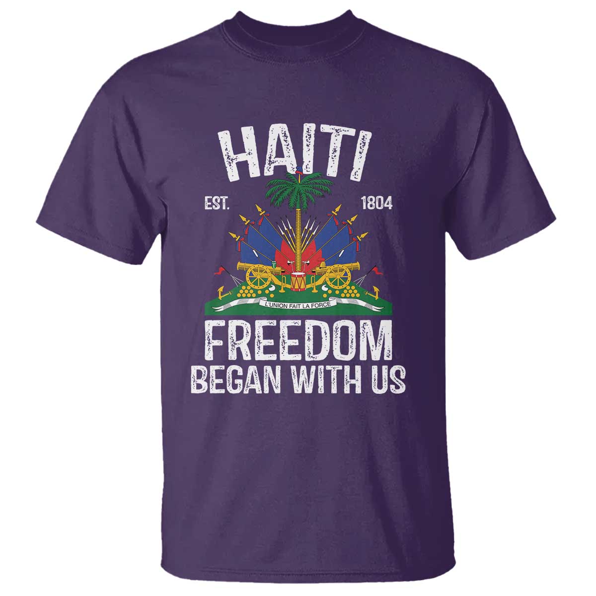 Haiti Freedom Began With Us T Shirt Haitian Flag Day