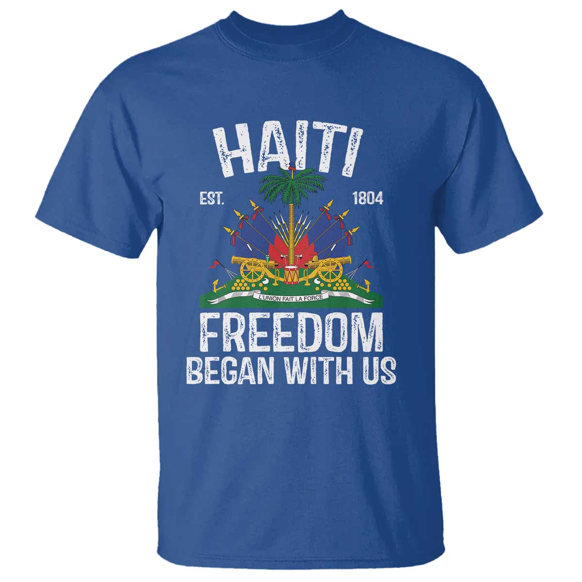 Haiti Freedom Began With Us T Shirt Haitian Flag Day