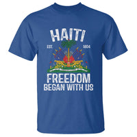 Haiti Freedom Began With Us T Shirt Haitian Flag Day