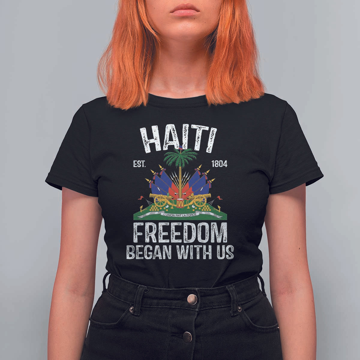 Haiti Freedom Began With Us T Shirt For Women Haitian Flag Day