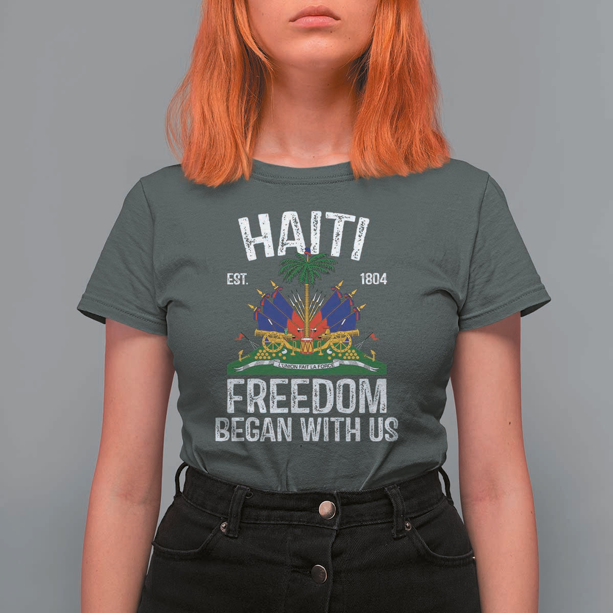 Haiti Freedom Began With Us T Shirt For Women Haitian Flag Day