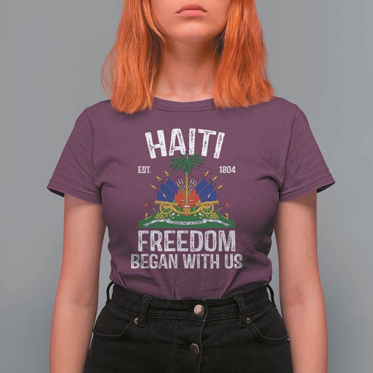 Haiti Freedom Began With Us T Shirt For Women Haitian Flag Day