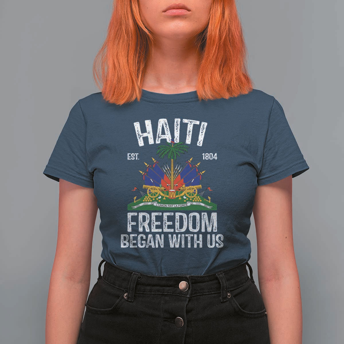 Haiti Freedom Began With Us T Shirt For Women Haitian Flag Day