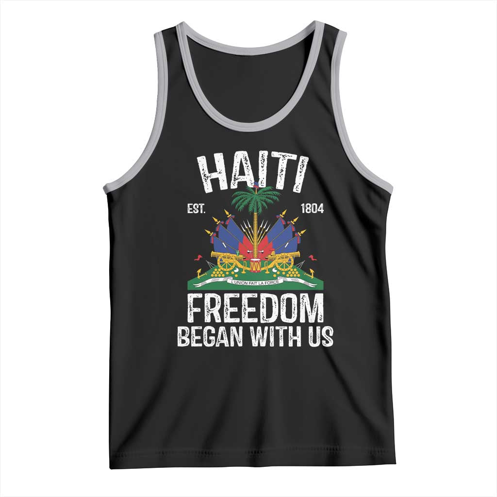 Haiti Freedom Began With Us Tank Top Haitian Flag Day