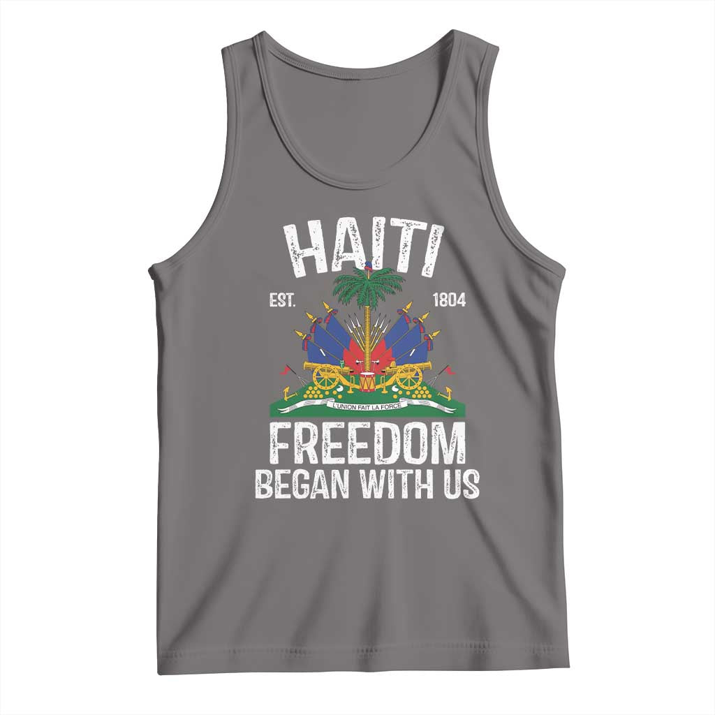 Haiti Freedom Began With Us Tank Top Haitian Flag Day