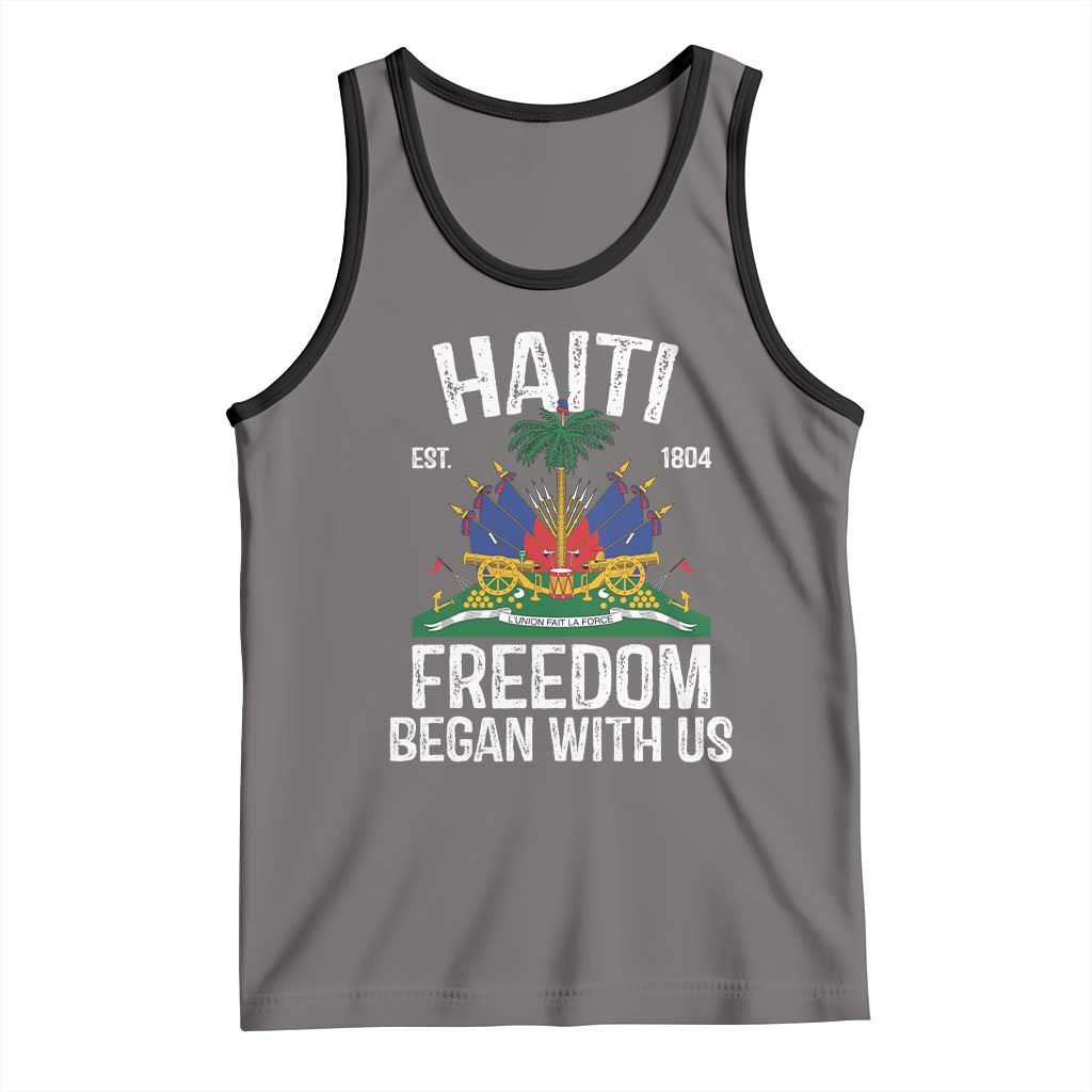 Haiti Freedom Began With Us Tank Top Haitian Flag Day