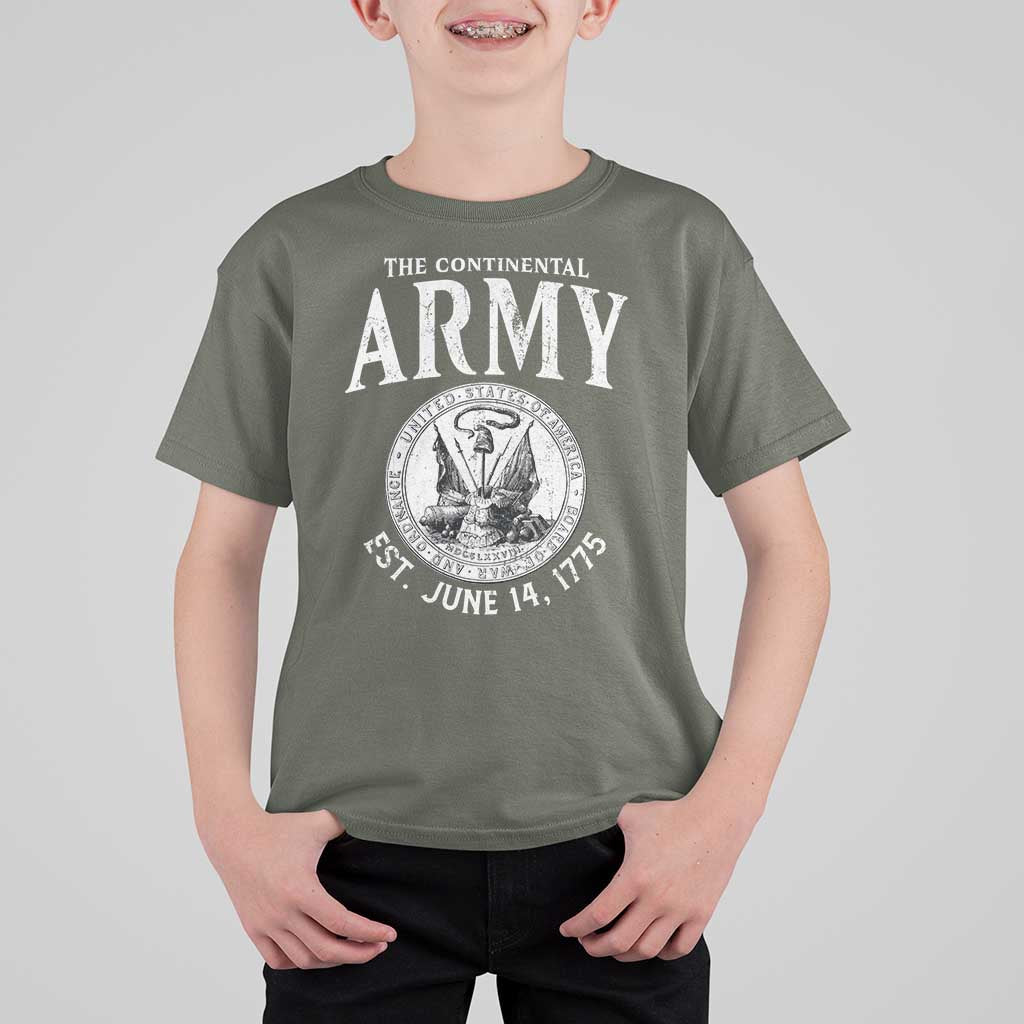 Continental Army America Independence Revolutionary War Seal T Shirt For Kid