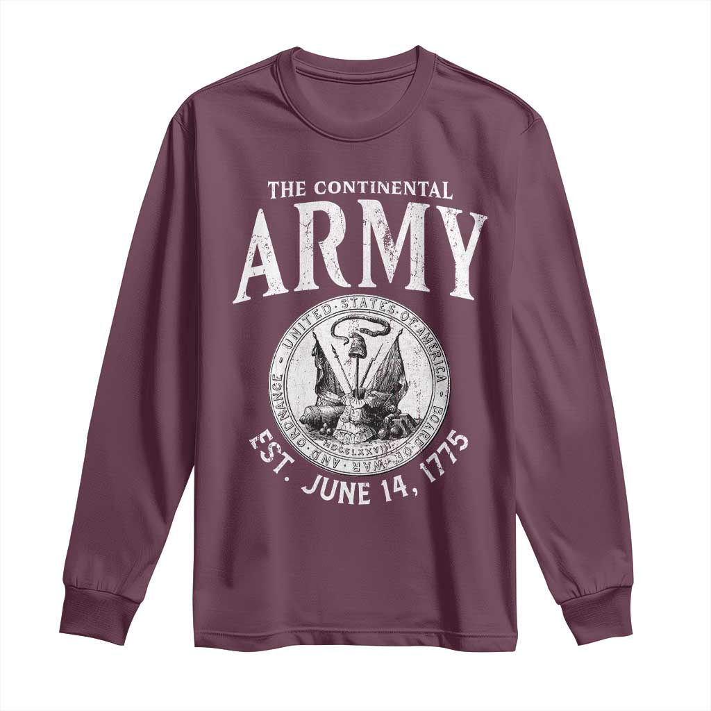Continental Army America Independence Revolutionary War Seal Long Sleeve Shirt