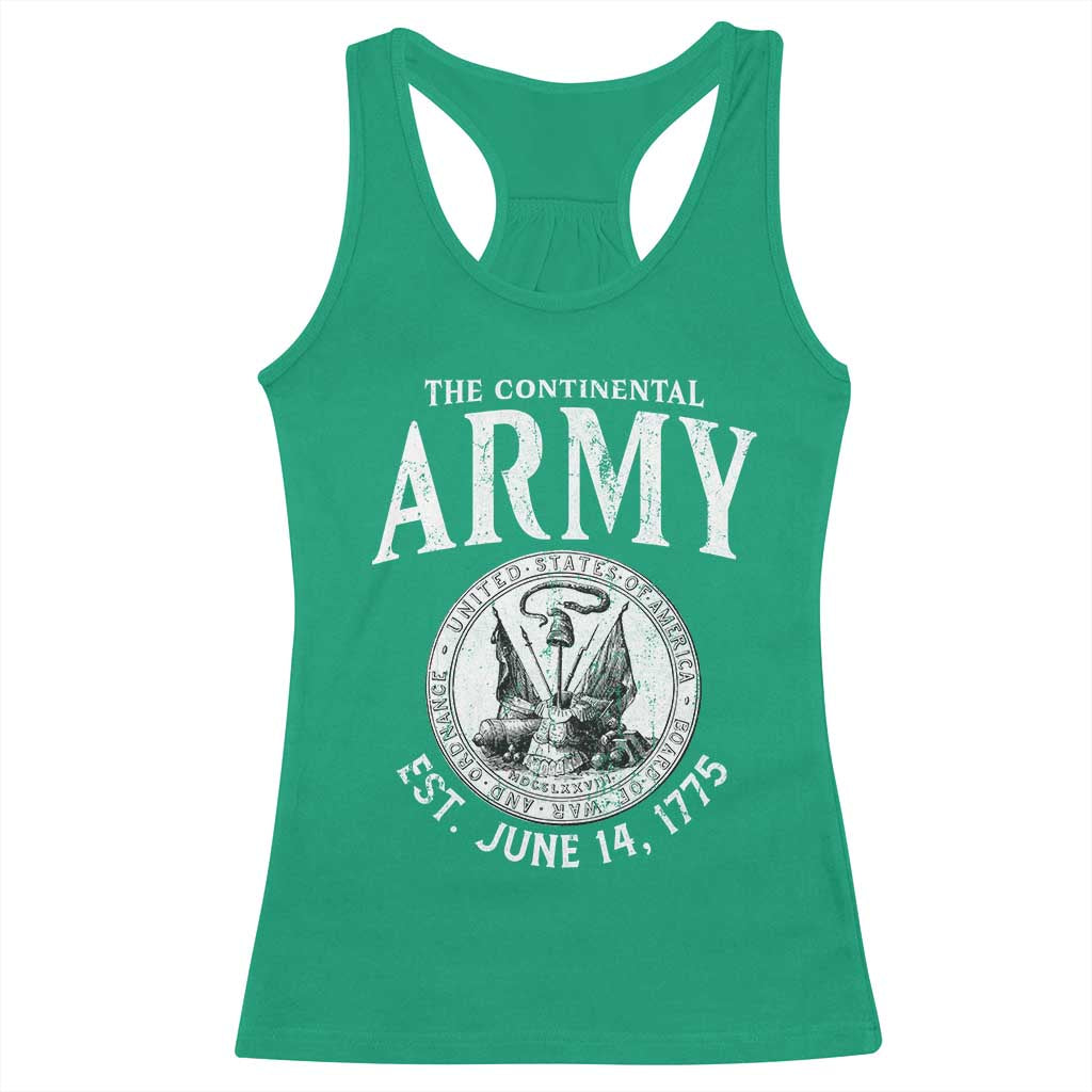 Continental Army America Independence Revolutionary War Seal Racerback Tank Top