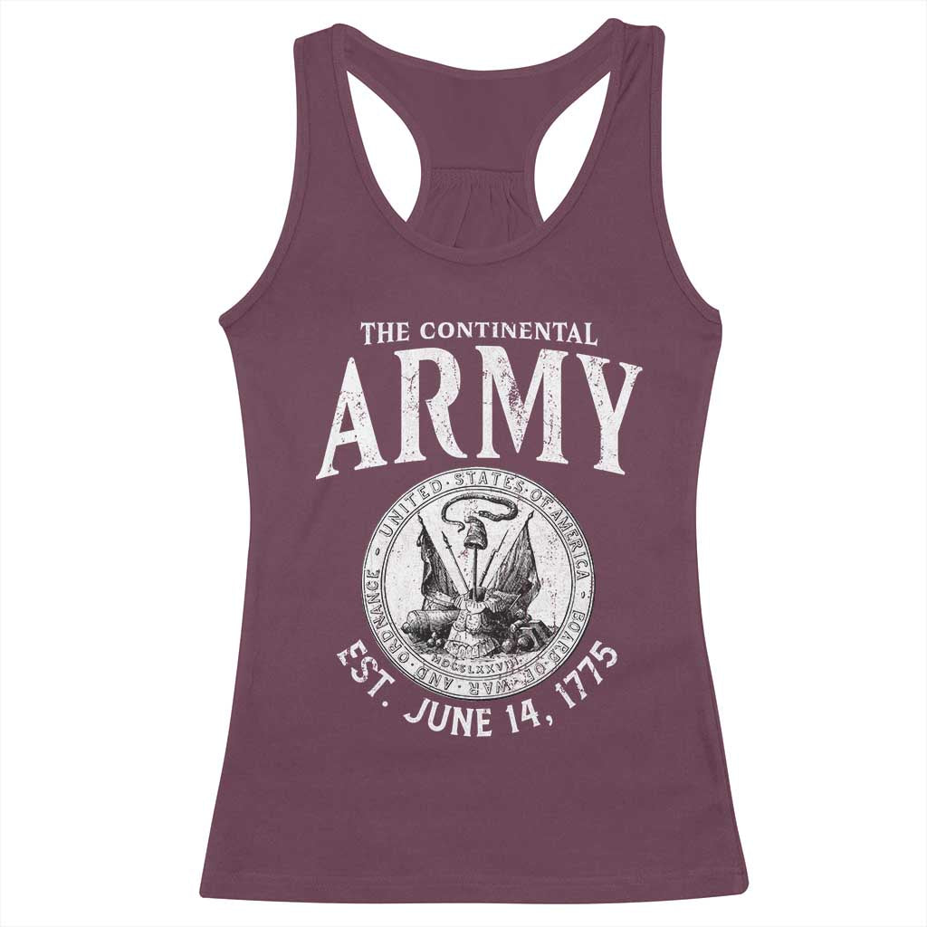 Continental Army America Independence Revolutionary War Seal Racerback Tank Top
