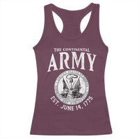 Continental Army America Independence Revolutionary War Seal Racerback Tank Top