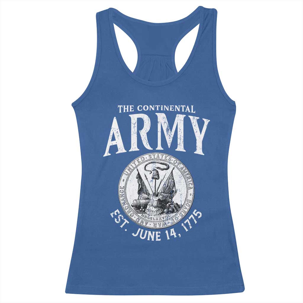 Continental Army America Independence Revolutionary War Seal Racerback Tank Top