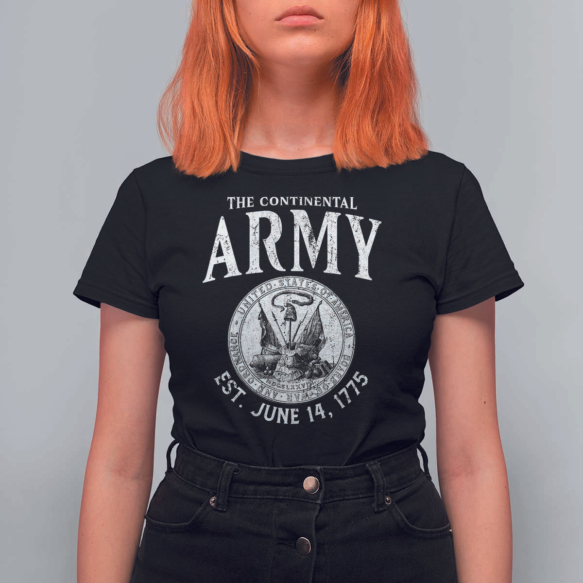 Continental Army America Independence Revolutionary War Seal T Shirt For Women
