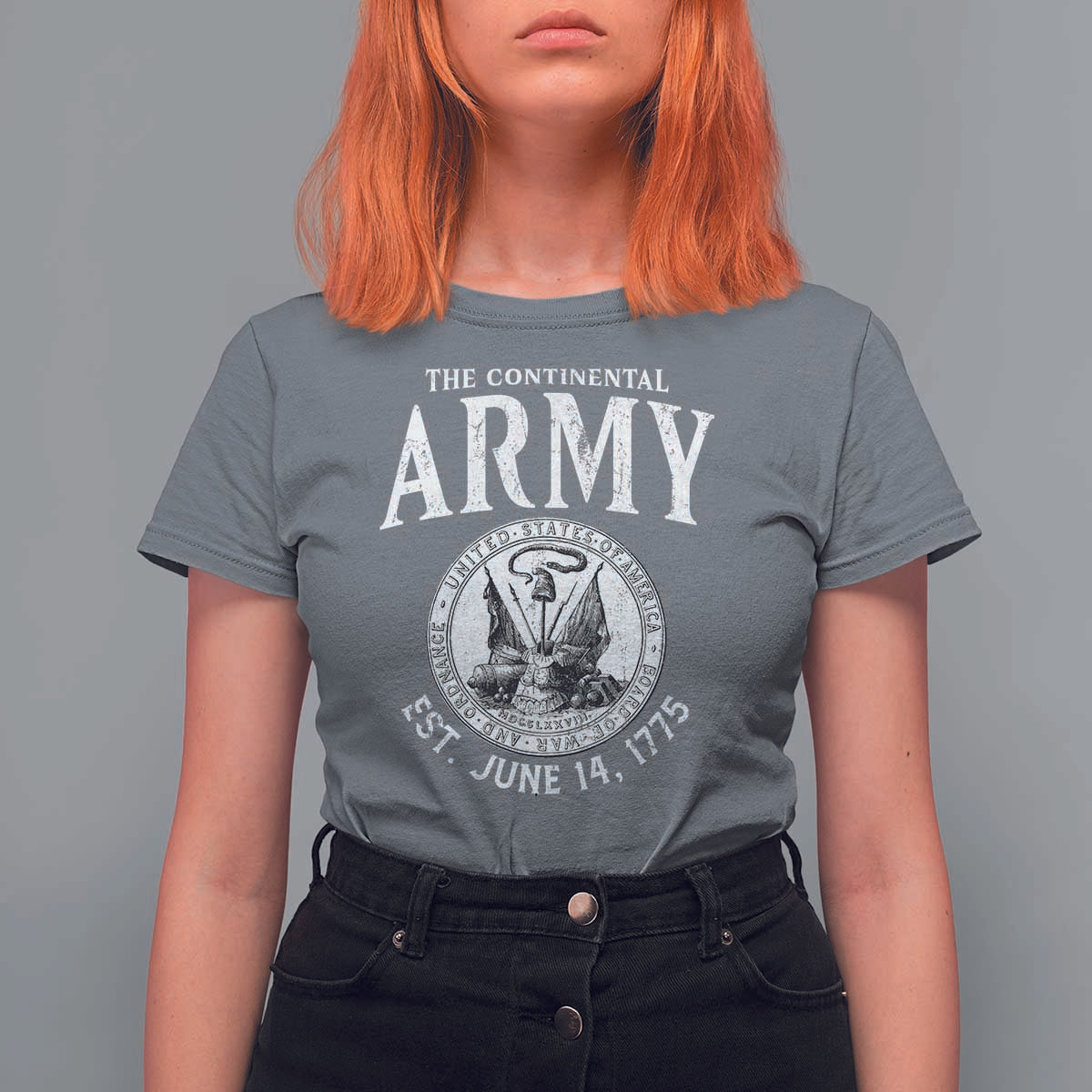 Continental Army America Independence Revolutionary War Seal T Shirt For Women