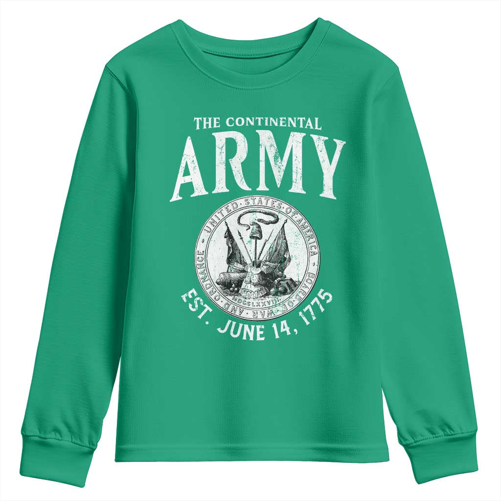 Continental Army America Independence Revolutionary War Seal Youth Sweatshirt