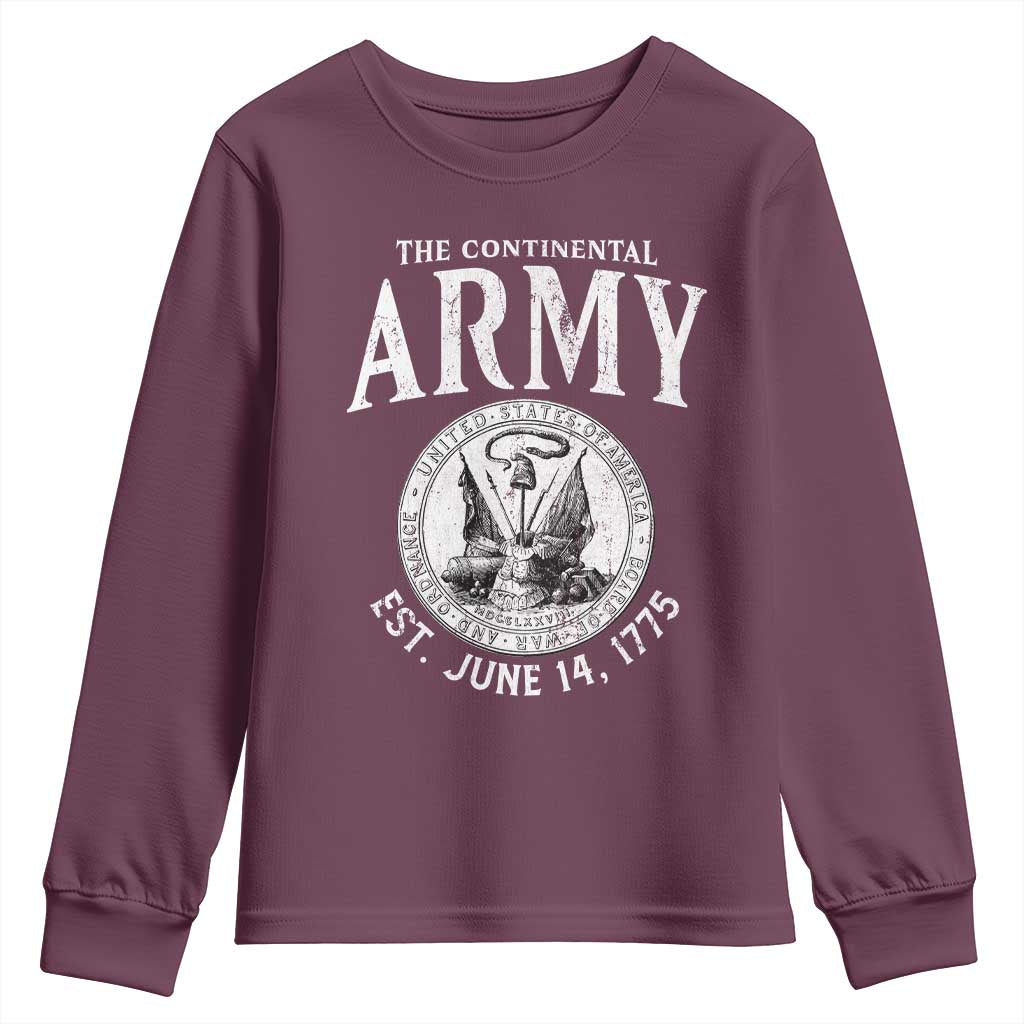 Continental Army America Independence Revolutionary War Seal Youth Sweatshirt