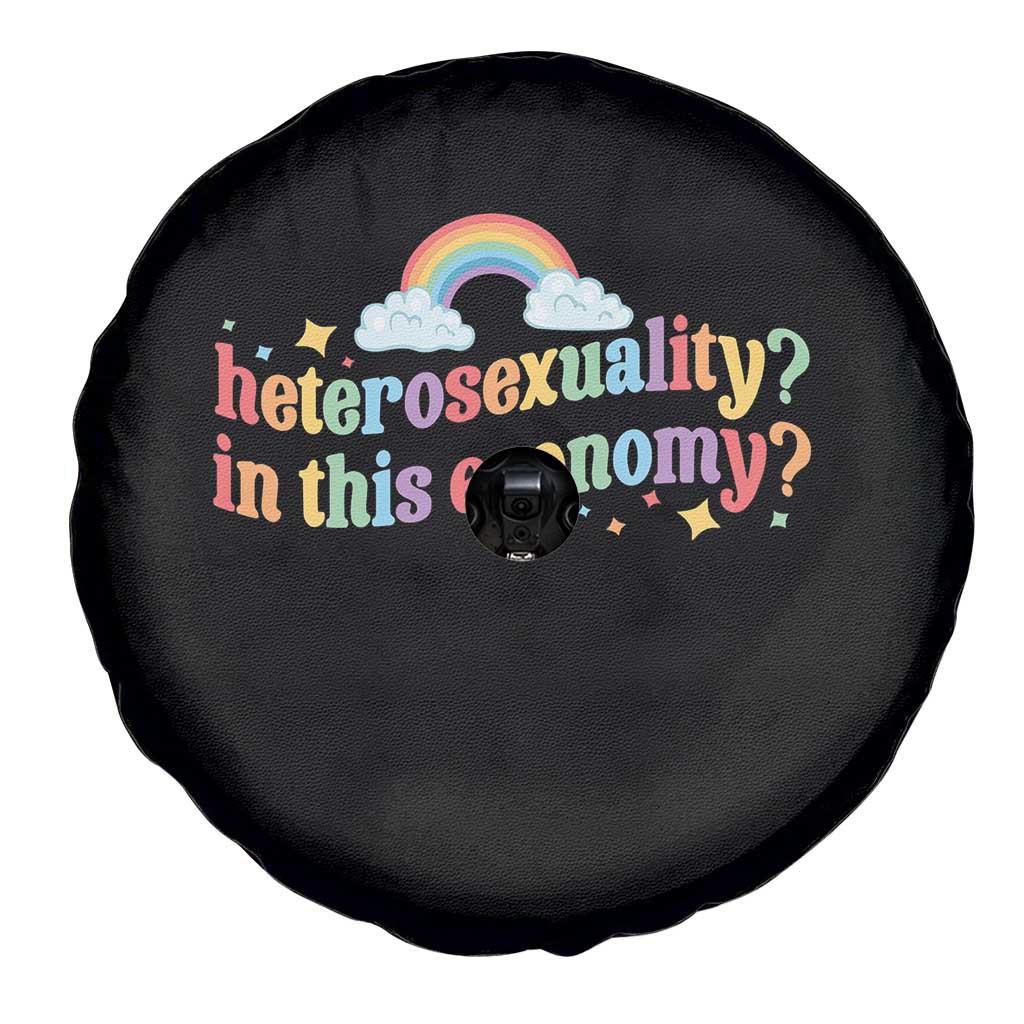 Funny Heterosexuality In This Economy Spare Tire Cover Rainbow LGBTQ+ Pride - Wonder Print Shop