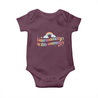 Funny Heterosexuality In This Economy Baby Onesie Rainbow LGBTQ+ Pride - Wonder Print Shop
