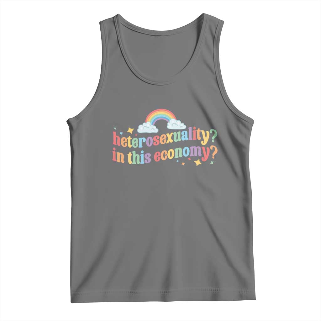 Funny Heterosexuality In This Economy Tank Top Rainbow LGBTQ+ Pride - Wonder Print Shop