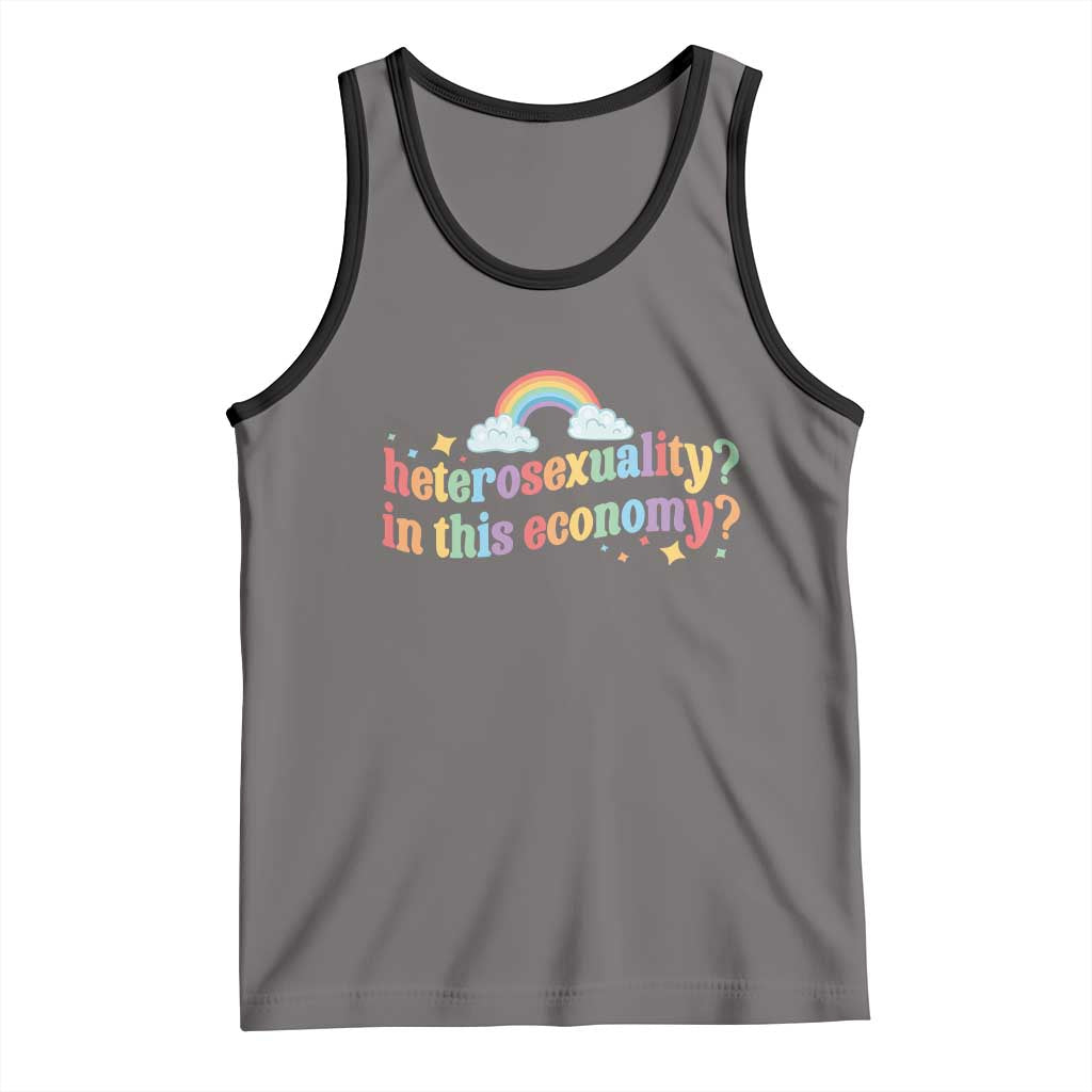 Funny Heterosexuality In This Economy Tank Top Rainbow LGBTQ+ Pride - Wonder Print Shop