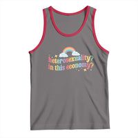 Funny Heterosexuality In This Economy Tank Top Rainbow LGBTQ+ Pride - Wonder Print Shop
