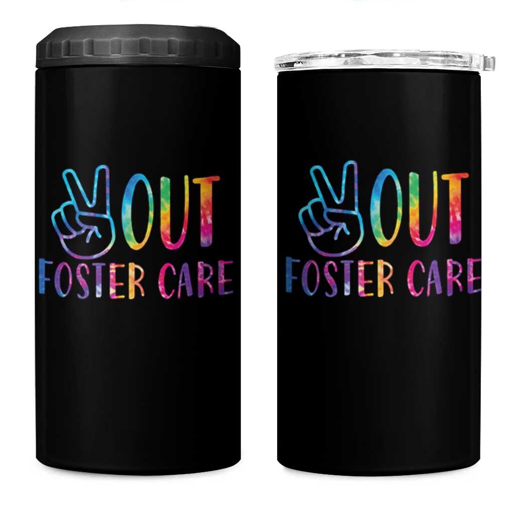 Adoption Foster Parents 4 in 1 Can Cooler Tumbler Peace Out Foster Care