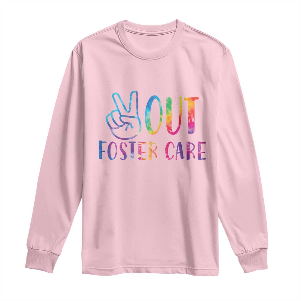 Adoption Foster Parents Long Sleeve Shirt Peace Out Foster Care