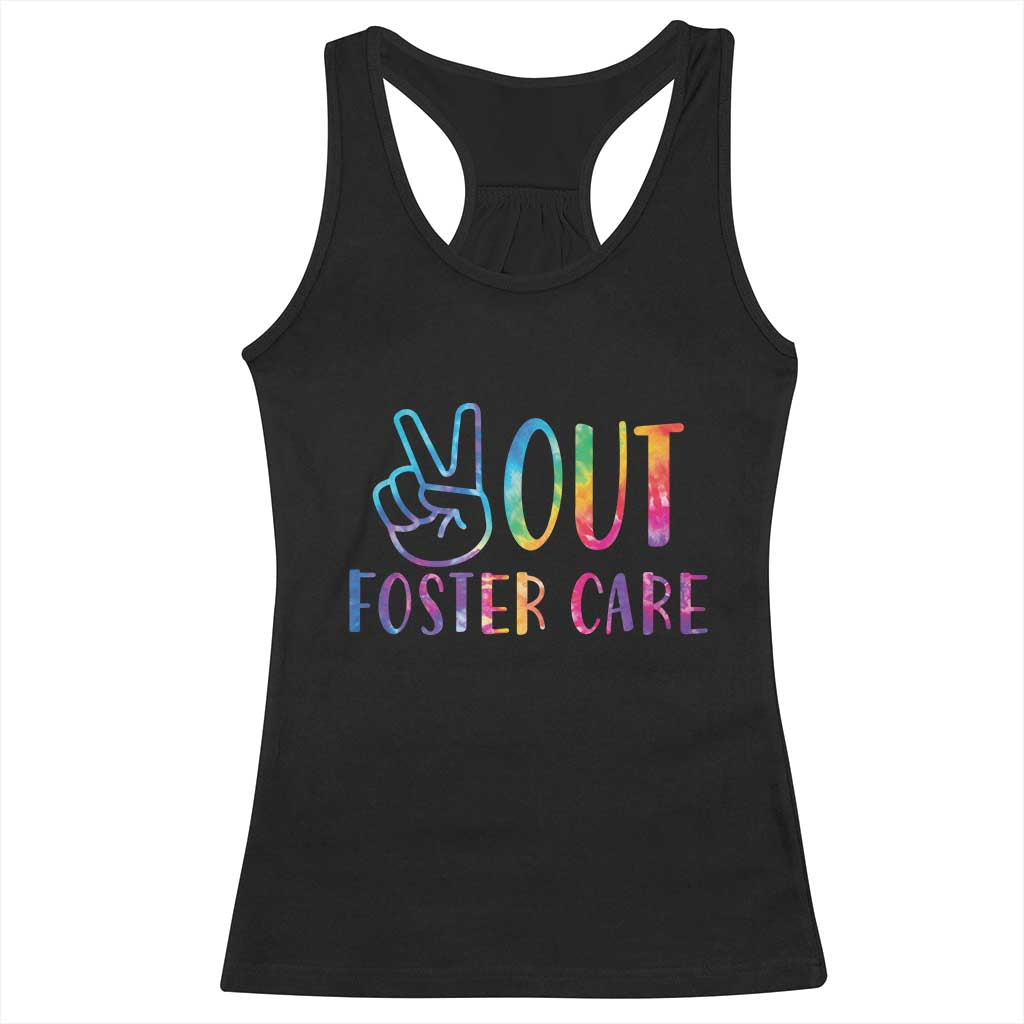 Adoption Foster Parents Racerback Tank Top Peace Out Foster Care
