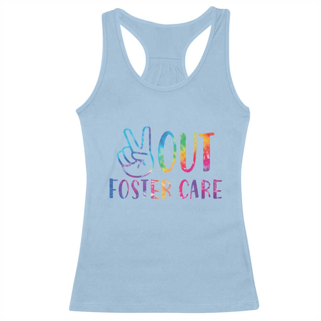 Adoption Foster Parents Racerback Tank Top Peace Out Foster Care