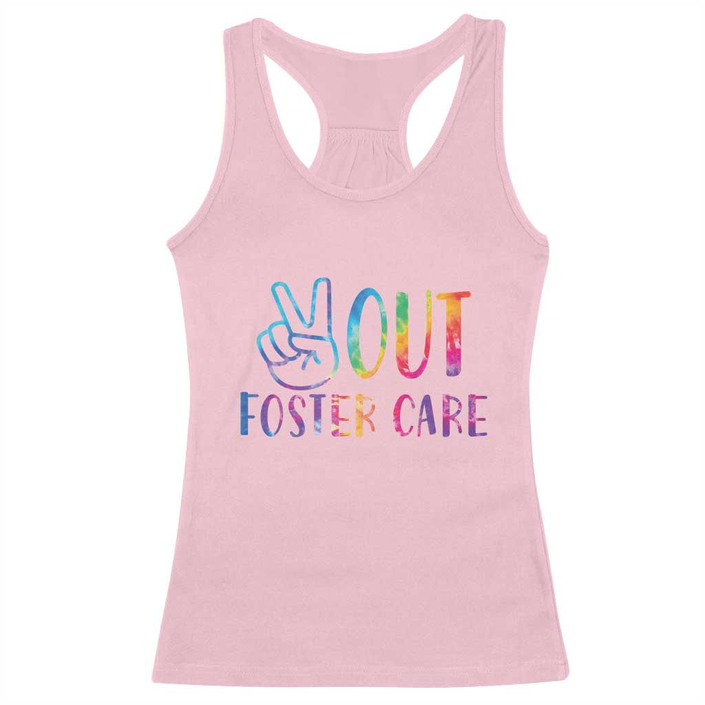 Adoption Foster Parents Racerback Tank Top Peace Out Foster Care