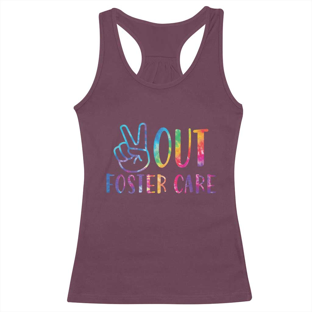 Adoption Foster Parents Racerback Tank Top Peace Out Foster Care