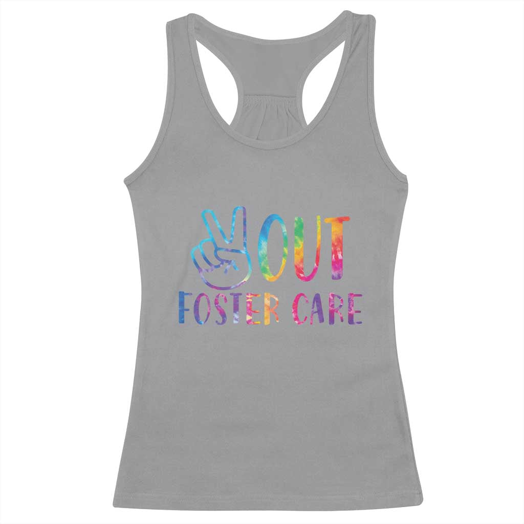 Adoption Foster Parents Racerback Tank Top Peace Out Foster Care