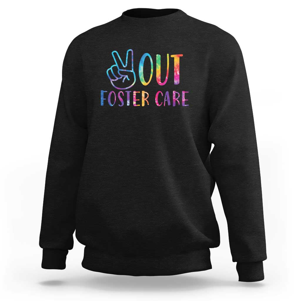 Adoption Foster Parents Sweatshirt Peace Out Foster Care