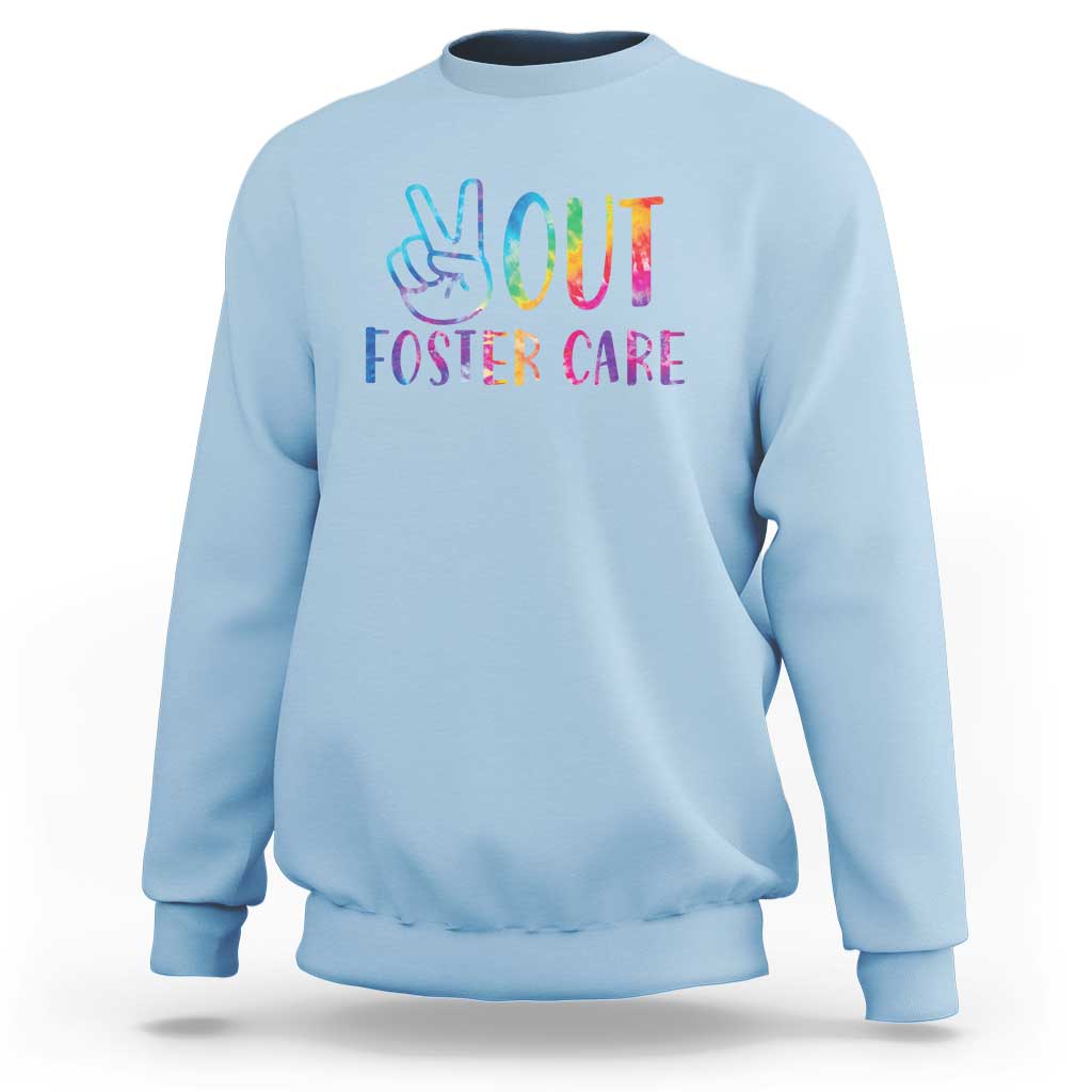 Adoption Foster Parents Sweatshirt Peace Out Foster Care
