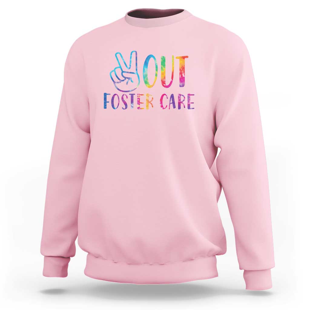 Adoption Foster Parents Sweatshirt Peace Out Foster Care