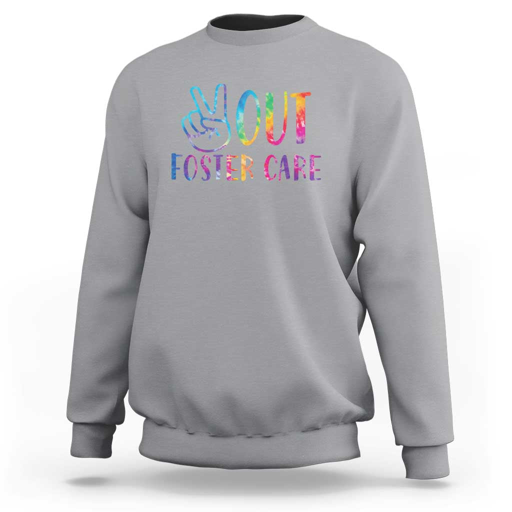 Adoption Foster Parents Sweatshirt Peace Out Foster Care