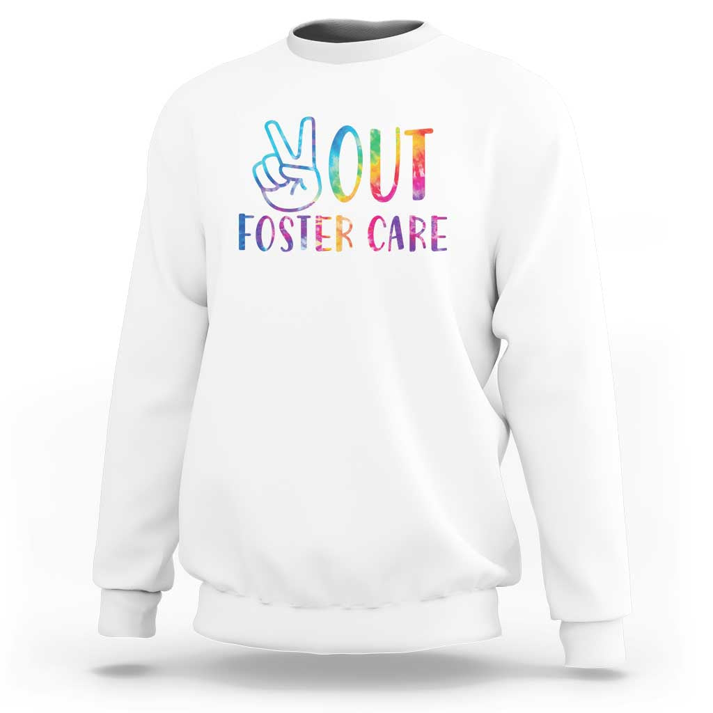Adoption Foster Parents Sweatshirt Peace Out Foster Care