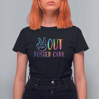 Adoption Foster Parents T Shirt For Women Peace Out Foster Care
