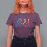 Adoption Foster Parents T Shirt For Women Peace Out Foster Care