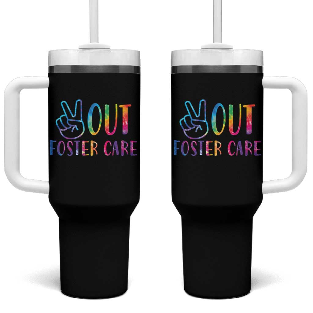 Adoption Foster Parents Tumbler With Handle Peace Out Foster Care