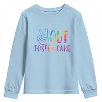 Adoption Foster Parents Youth Sweatshirt Peace Out Foster Care