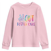 Adoption Foster Parents Youth Sweatshirt Peace Out Foster Care