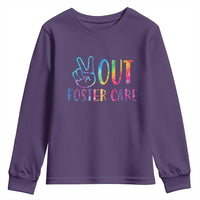 Adoption Foster Parents Youth Sweatshirt Peace Out Foster Care