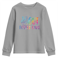 Adoption Foster Parents Youth Sweatshirt Peace Out Foster Care