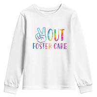 Adoption Foster Parents Youth Sweatshirt Peace Out Foster Care